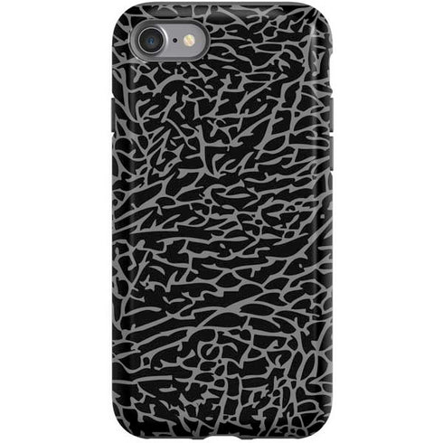 Elephant Print Black iPhone SE (2nd & 3rd Gen) Pro Case