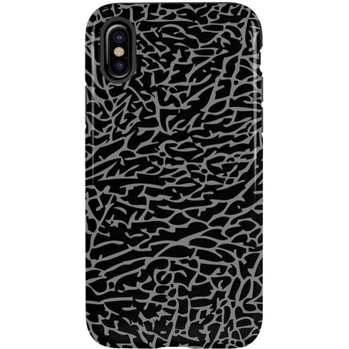 Elephant Print Black iPhone XS Pro Case