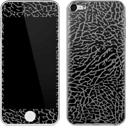 Elephant Print Black Apple iPod Skin