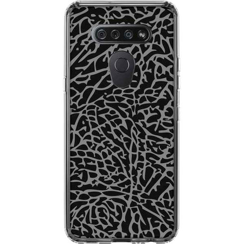 Elephant Print Black LG K51/Q51 Clear Case