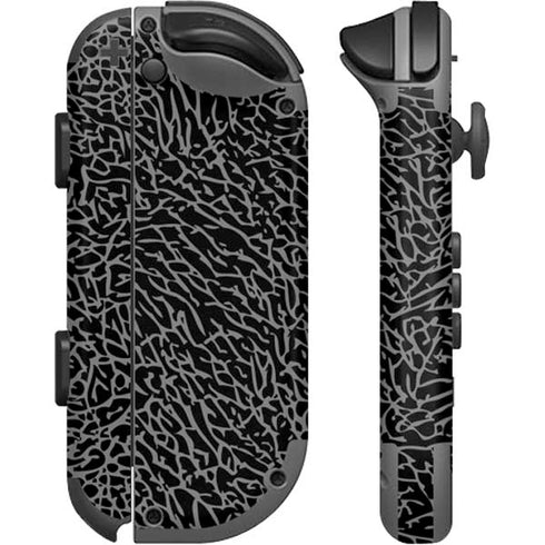 Elephant Print Black Nintendo Joy-Con (L/R) Controller Skin