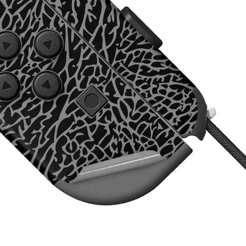 Elephant Print Black Nintendo Joy-Con (L/R) Controller Skin