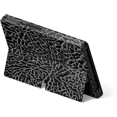Elephant Print Black Nintendo Switch OLED (2021) Skin