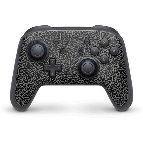 Elephant Print Black Nintendo Switch Pro Controller Skin