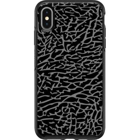 Elephant Print Black Otterbox Symmetry iPhone Skin