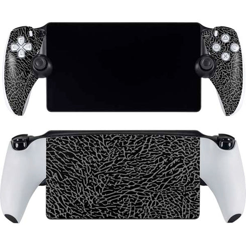 Elephant Print Black PlayStation Portal Remote Player Skin