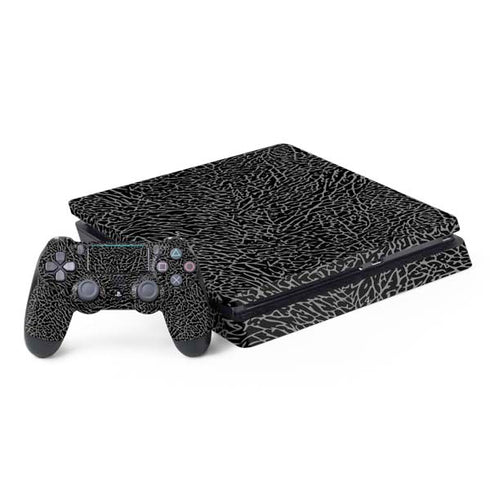 Elephant Print Black PS4 Slim Bundle Skin