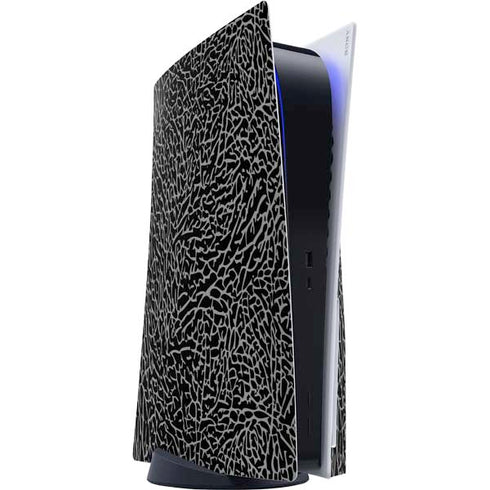 Elephant Print Black PS5 Console Skin