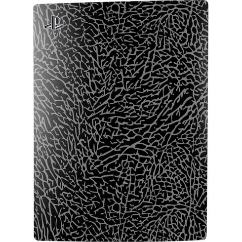 Elephant Print Black PS5 Console Skin