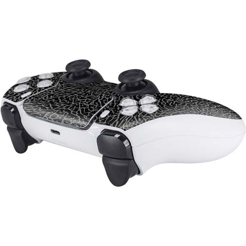 Elephant Print Black PS5 Controller Skin