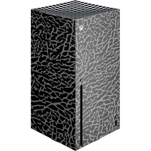 Elephant Print Black Xbox Series X Console Skin