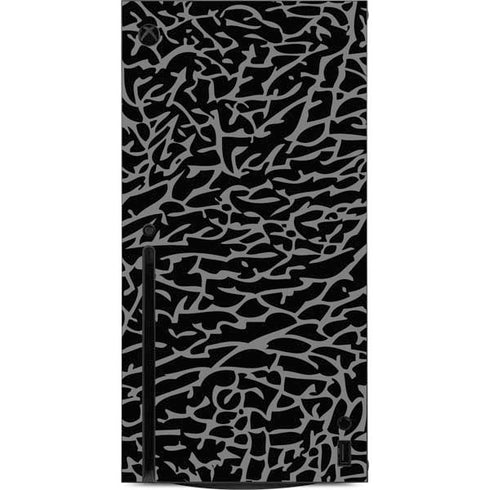 Elephant Print Black Xbox Series X Console Skin