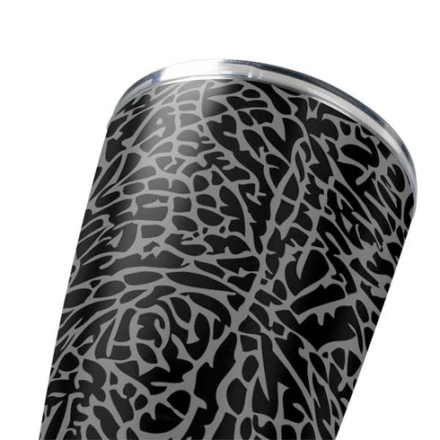 Elephant Print Black Yeti 20oz Tumbler Skin