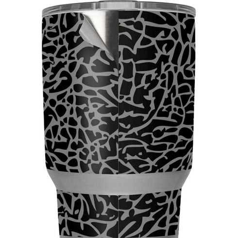 Elephant Print Black Yeti 20oz Tumbler Skin