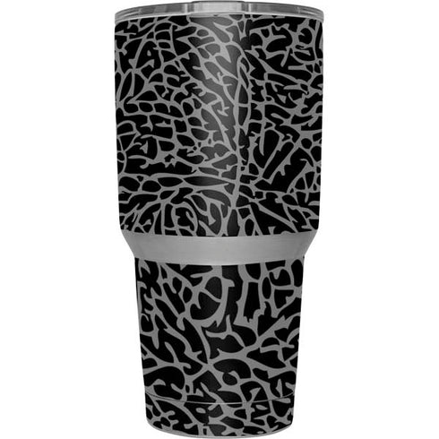 Elephant Print Black Yeti 30oz Rambler Tumbler Skin
