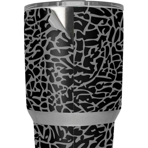 Elephant Print Black Yeti 30oz Rambler Tumbler Skin