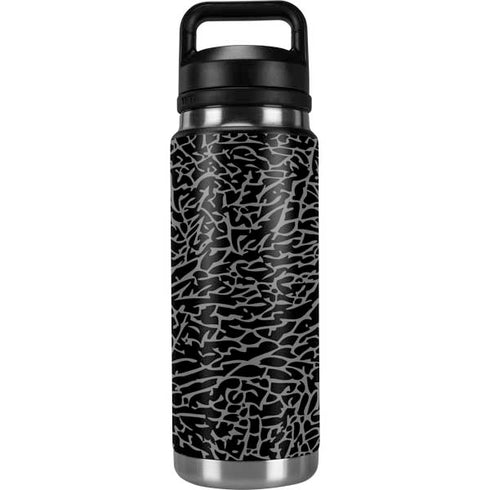 Elephant Print Black YETI Rambler 26oz Bottle Skin