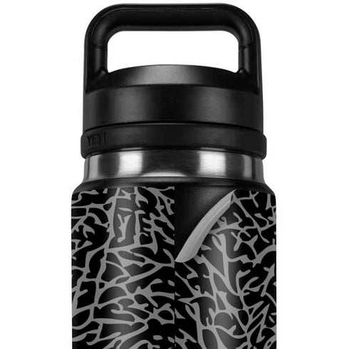 Elephant Print Black YETI Rambler 26oz Bottle Skin