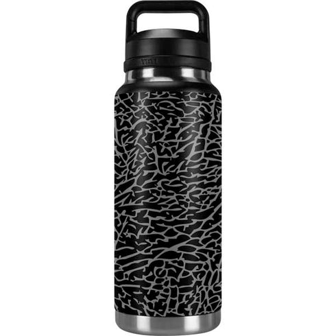 Elephant Print Black YETI Rambler 36oz Bottle Skin