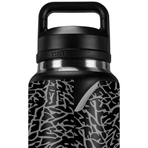 Elephant Print Black YETI Rambler 36oz Bottle Skin