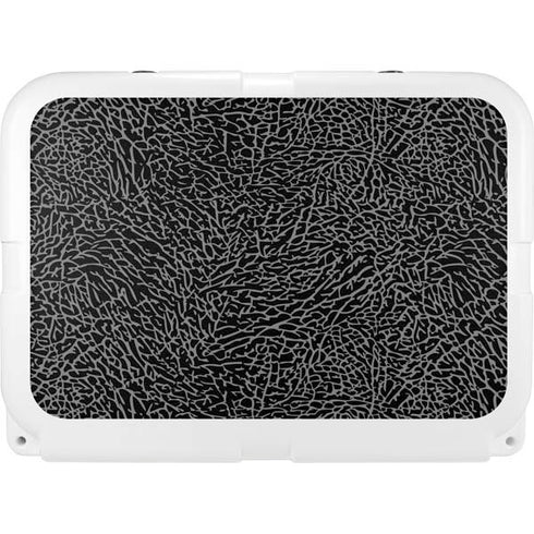 Elephant Print Black YETI Tundra 35 Hard Cooler Skin