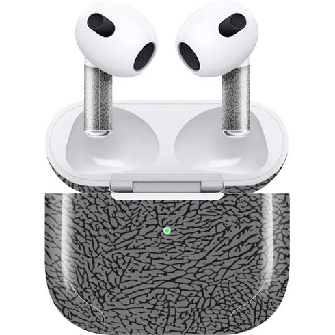 Elephant Print Grey Apple AirPods (3rd Gen 2021) Skin