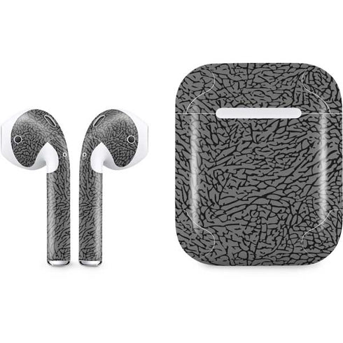 Elephant Print Grey Apple AirPods Skin