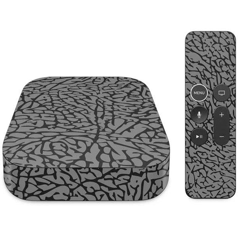 Elephant Print Grey Apple TV Skin
