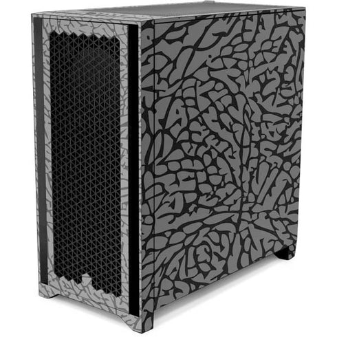 Elephant Print Grey Corsair 4000D Tempered Glass Mid-Tower ATX Case Skin