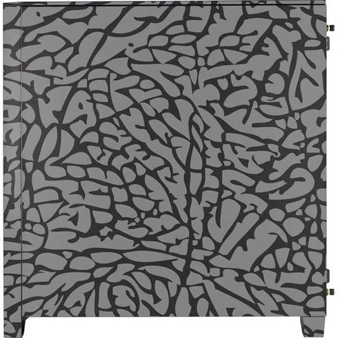 Elephant Print Grey Corsair 4000D Tempered Glass Mid-Tower ATX Case Skin