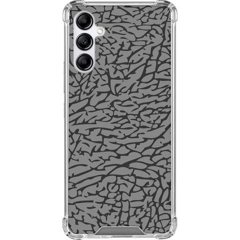 Elephant Print Grey Galaxy A15 5G Clear Case