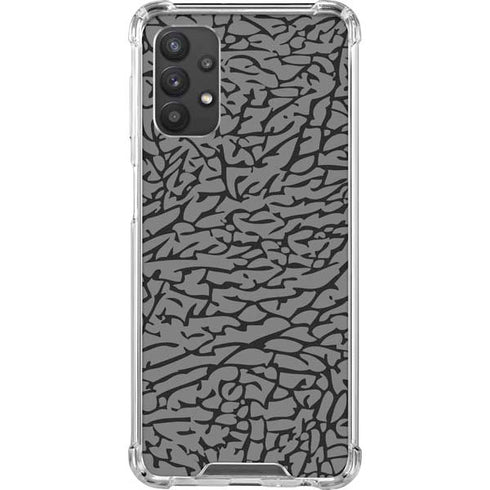 Elephant Print Grey Galaxy A32 5G Clear Case