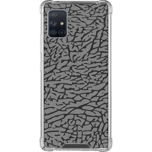 Elephant Print Grey Galaxy A51 5G Clear Case