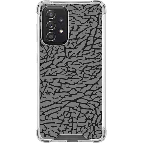 Elephant Print Grey Galaxy A52 5G Clear Case