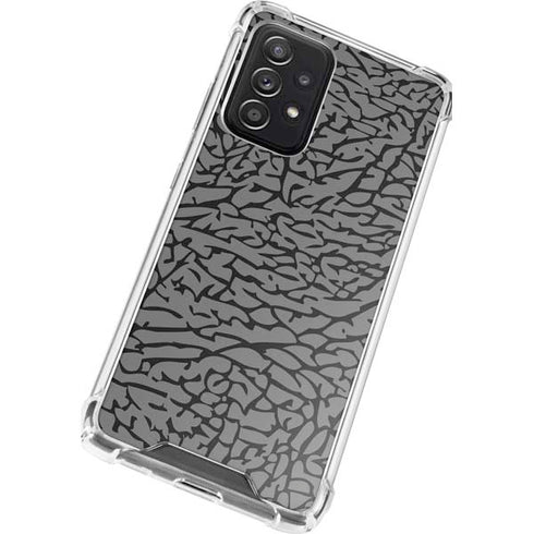 Elephant Print Grey Galaxy A52 5G Clear Case