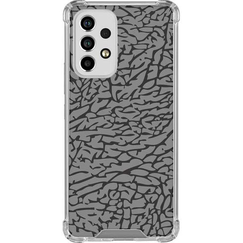 Elephant Print Grey Galaxy A53 5G Clear Case