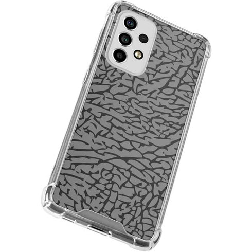 Elephant Print Grey Galaxy A53 5G Clear Case