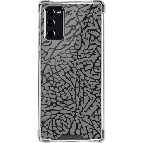 Elephant Print Grey Galaxy Note20 5G Clear Case