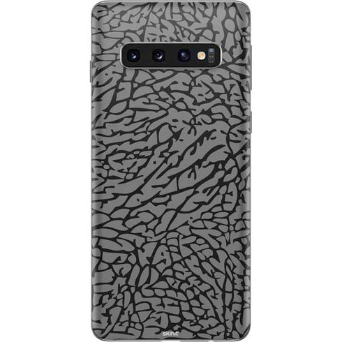 Elephant Print Grey Galaxy S10 Skin