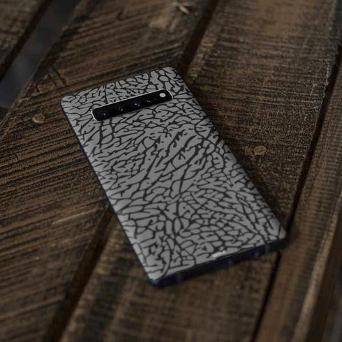 Elephant Print Grey Galaxy S10 Skin