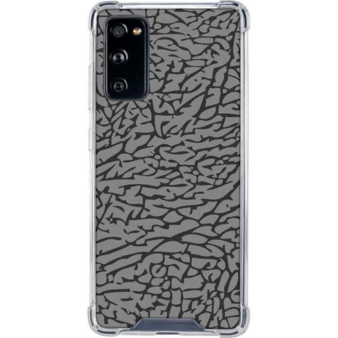 Elephant Print Grey Galaxy S20 FE Clear Case