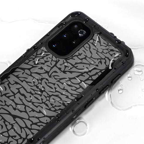 Elephant Print Grey Galaxy S20 Plus Waterproof Case