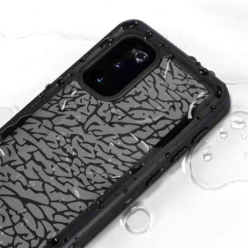 Elephant Print Grey Galaxy S20 Waterproof Case