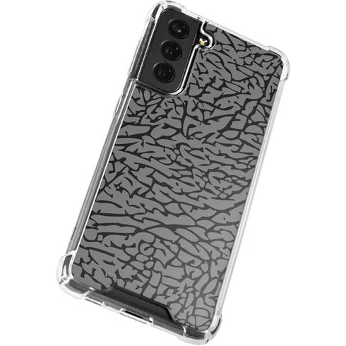 Elephant Print Grey Galaxy S21 FE Clear Case