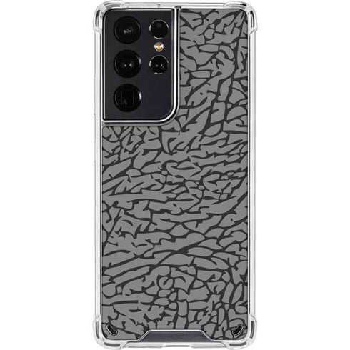 Elephant Print Grey Galaxy S21 Ultra 5G Clear Case