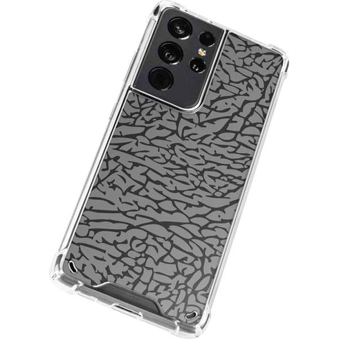 Elephant Print Grey Galaxy S21 Ultra 5G Clear Case