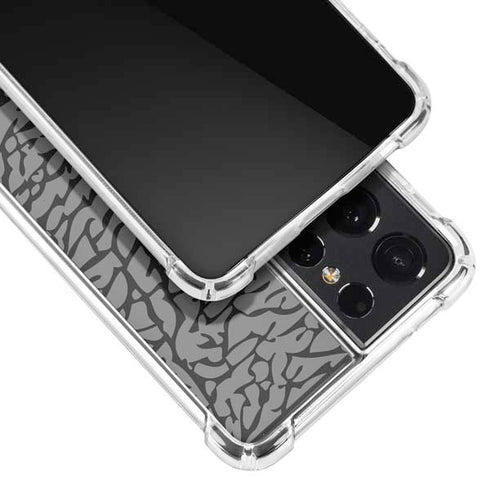 Elephant Print Grey Galaxy S21 Ultra 5G Clear Case