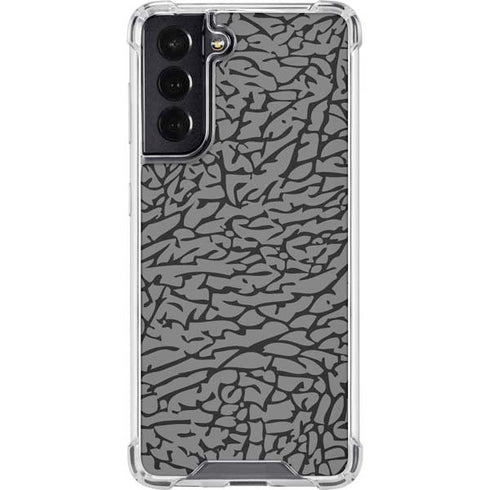 Elephant Print Grey Galaxy S22 Clear Case