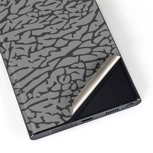 Elephant Print Grey Galaxy S22 Ultra Skin