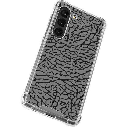 Elephant Print Grey Galaxy S23 Clear Case
